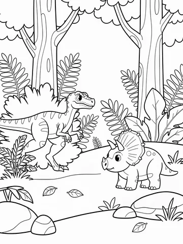 Dinosaurs — coloring page 5