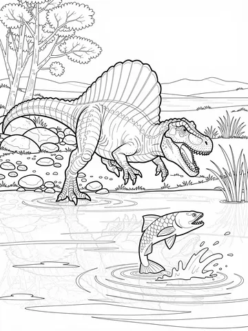 Dinosaurs — coloring page 6