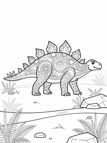 Dinosaurs — coloring page 3