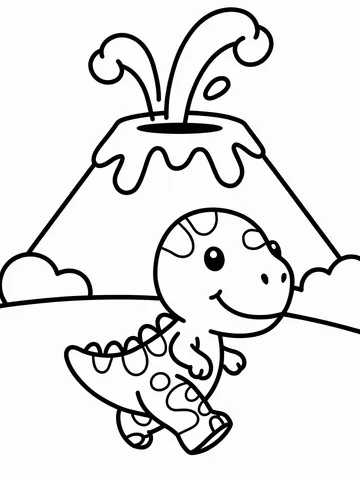 Dinosaurs — coloring page 1