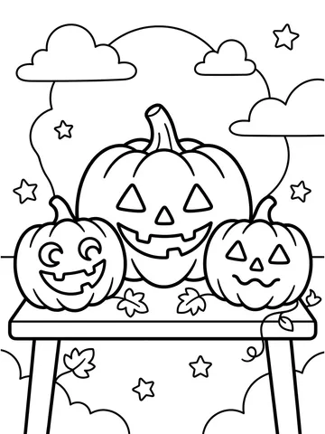 Halloween — coloring page 1