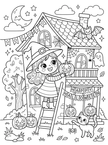 Halloween — coloring page 2