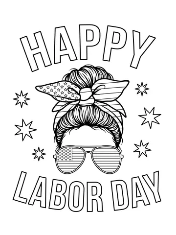Labor Day — coloring page 8