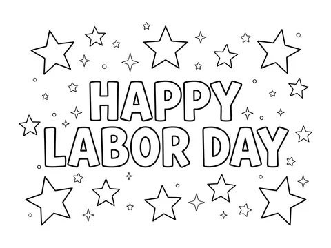 Labor Day — coloring page 2