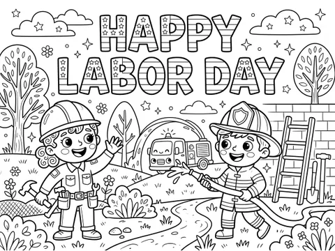 Labor Day — coloring page 5