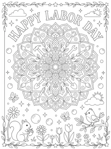 Labor Day — coloring page 6