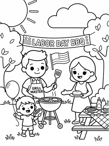 Labor Day — coloring page 7