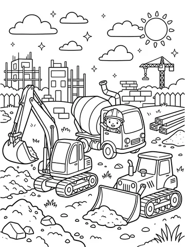 Vehicles — coloring page 2